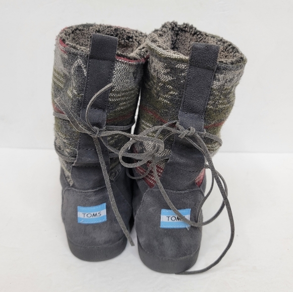 TOMS Nepal Boots Gray leather Size 9.5 - Picture 8 of 10